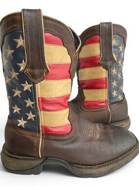 Durango Lady Rebel Flag Cowgirl Western USA American Flag Boots Women’s 6.5 M
